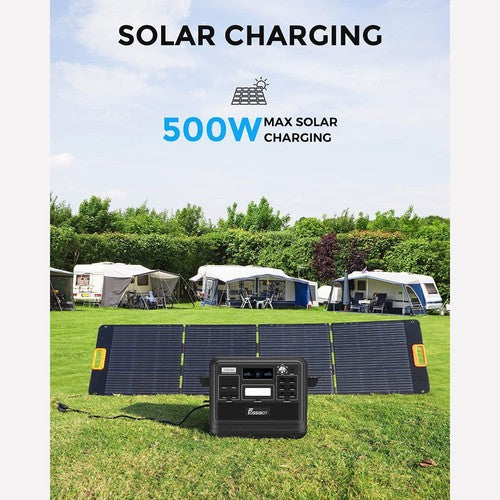 FOSSiBOT F2400 Tragbares Kraftwerk, 2048Wh LiFePO4-Akku, 2400W Ausgangsleistung, Solargenerator