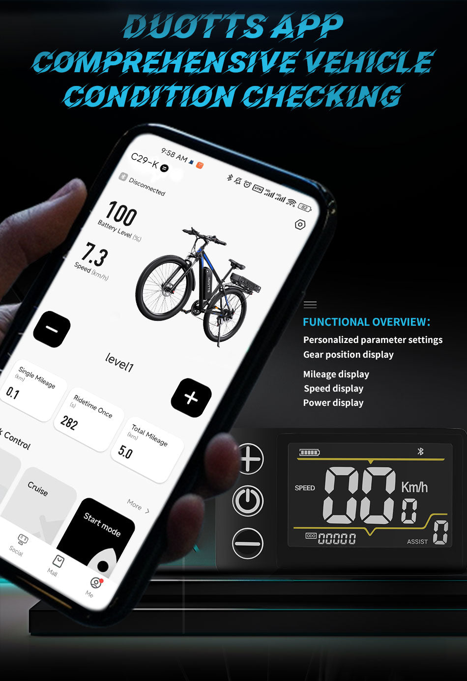 DUOTTS C29-K Elektrofahrrad 37,5 Ah