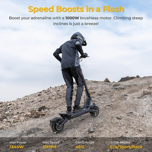 Ausom L2 Max E-Scooter, 1000-W-Motor, 48 V 20,8 Ah Elektroscooter