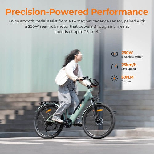 Foride Roamer 1 Step-Thru Elektrofahrrad 250W Motor 36V 13Ah