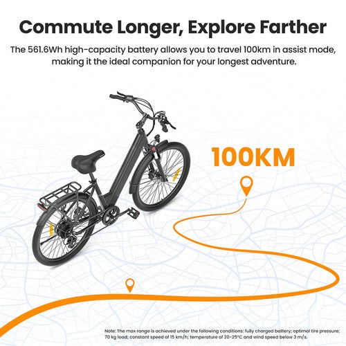 Touroll J1 Pro Elektrofahrrad, 250-W-Motor, 36 V 15,6 Ah