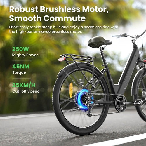 Touroll J1 Pro Elektrofahrrad, 250-W-Motor, 36 V 15,6 Ah