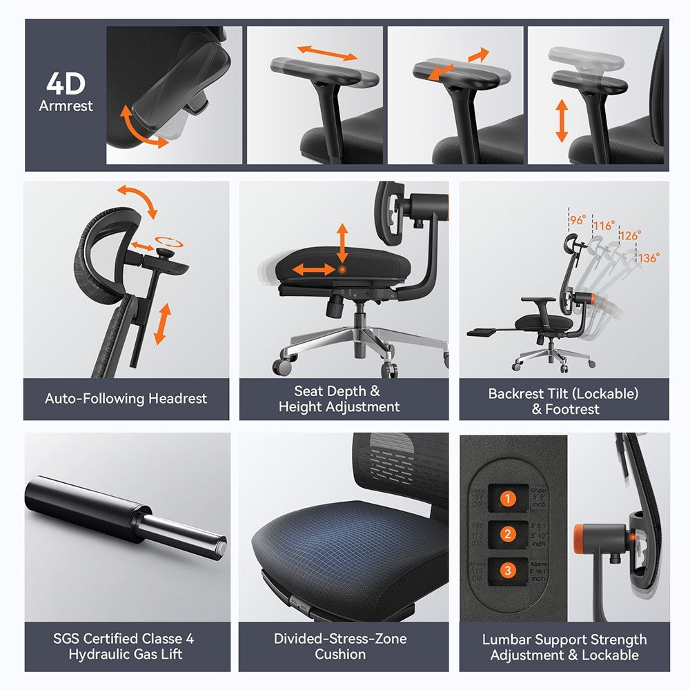 Gaming-Stuhl Newtral MagicH-BPro Schwarz