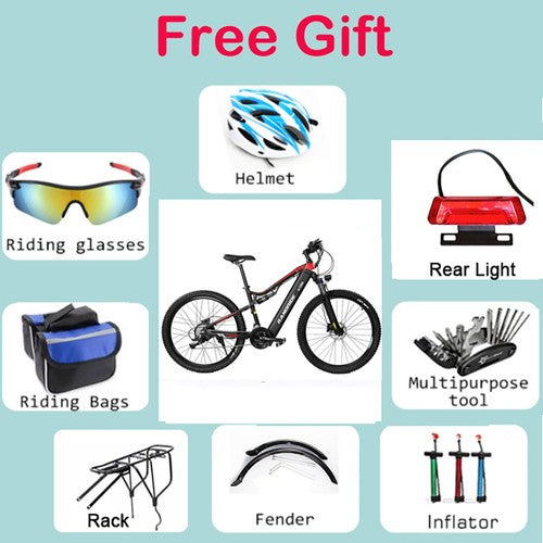 RANDRIDE YG90B-29 Elektrofahrrad, 1000 W, 48 V 17 Ah Akku, 45 km/h