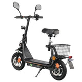 TWOFISH M5 PRO-E Elektro-Scooter mit Sitz und hinterem Korb, 500 W
