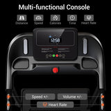 ROBORE P18, zusammenklappbares Laufband für Zuhause, 14 km/h, mit Herzfrequenzsensor