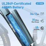 Aairsk GT900 Elektrofahrrad, 400-W-Motor, 36 V, 13 Ah