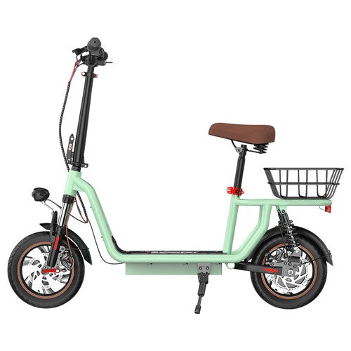 iScooter i12 E-Scooter mit Sitz und hinterem Korb, 500 W