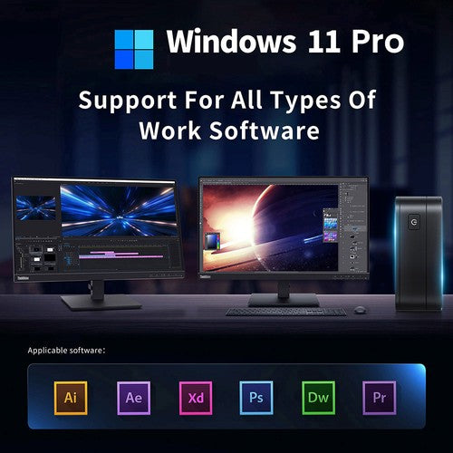 RUPA HSI-100MINI Mini-PC, Intel N100 4 Kerne, max. 3,4 GHz, 12 GB RAM, 512 GB SSD