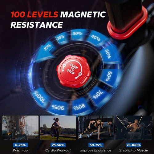 MERACH S38 Magnetisches Heimtrainer-Fahrrad, max. Belastbarkeit 136 kg