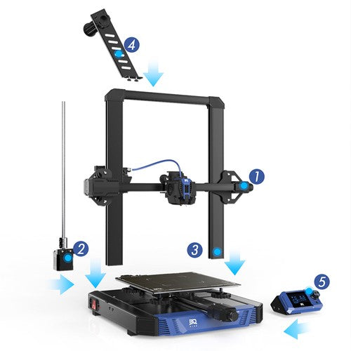 BIQU Hurakan 3D-Drucker, Klipper-Firmware, automatische Nivellierung, integrierte Mikrosonde