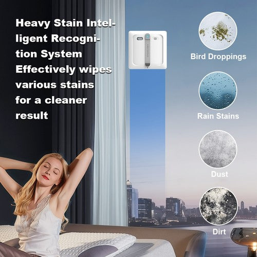 Liectroux S9 Fensterreinigungsroboter, Doppelwalzenbürsten, 6-Wege-Wasserspray, 9000 Pa