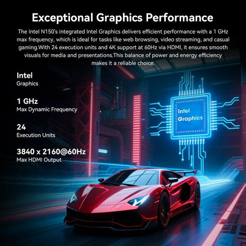 CHUWI LarkBox X Mini-PC, Intel N150 4 Kerne (max. 3,6 GHz), 16 GB RAM, 512 GB SSD