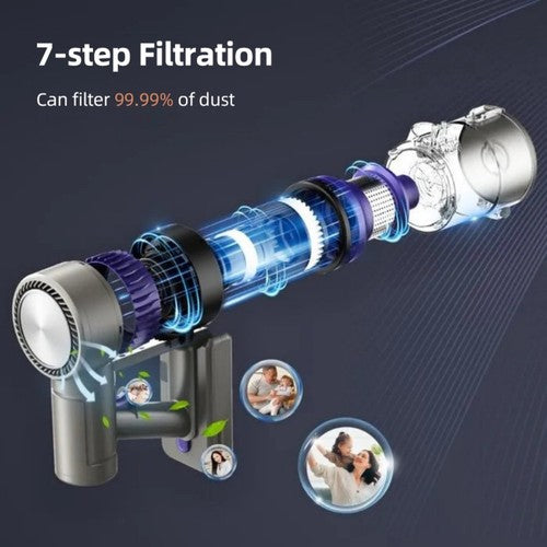 MOOSOO YG-618-B Akku-Staubsauger, 180° flexibel