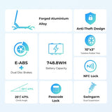 Ausom L2 Elektro-scooter, 800-W-Motor, 48 V 15,6 Ah