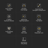 Ausom F1 Max Elektroscooter, 2*1400W Motor, 60V 20,8Ah