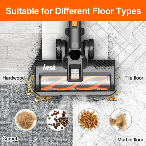 INSE S680 Kabelloser Stabstaubsauger, 28 kPa, 250 W
