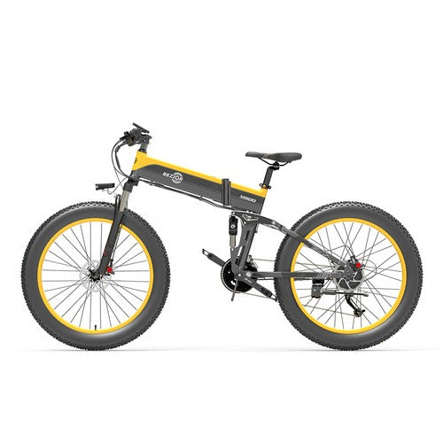 Bezior X1500 Fat Tire Faltbares elektrisches Mountainbike 12,8 Ah Batterie BMS 1500 W