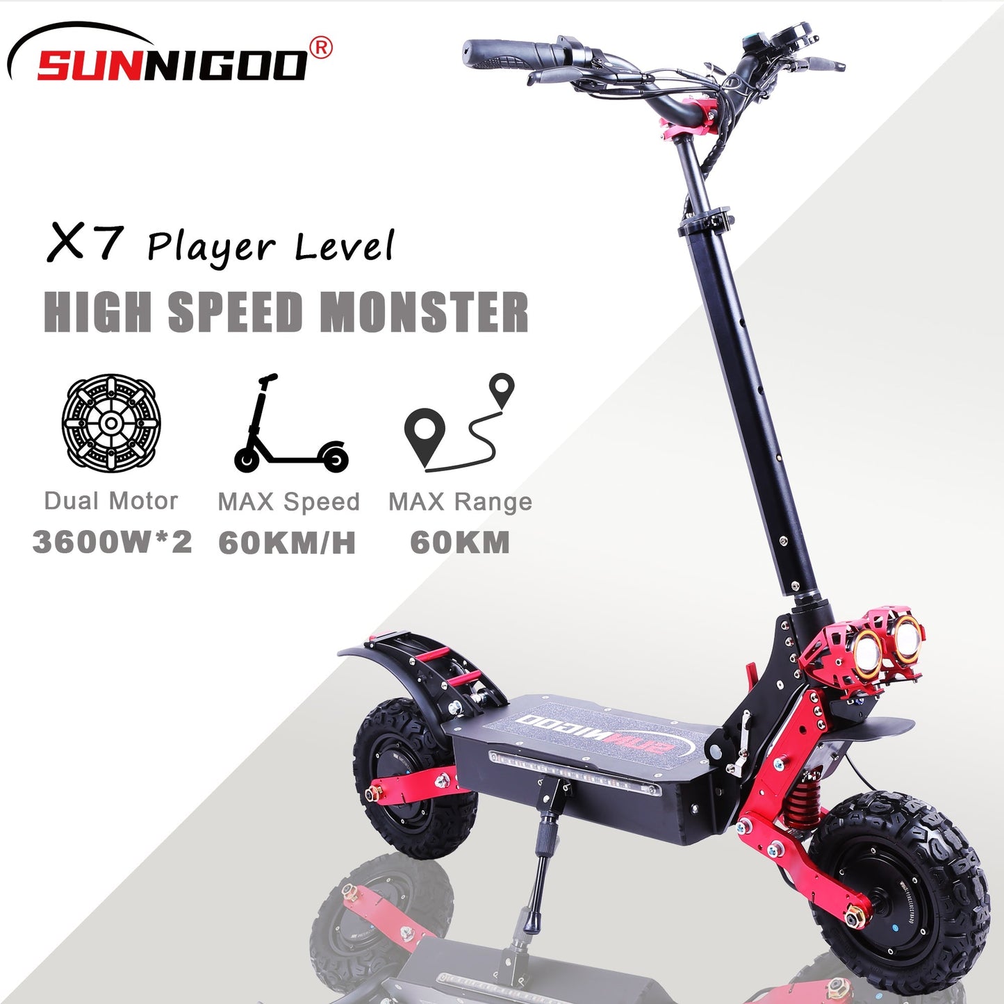 E-Scooter ES-X7 1800W*2 Doppelmotor