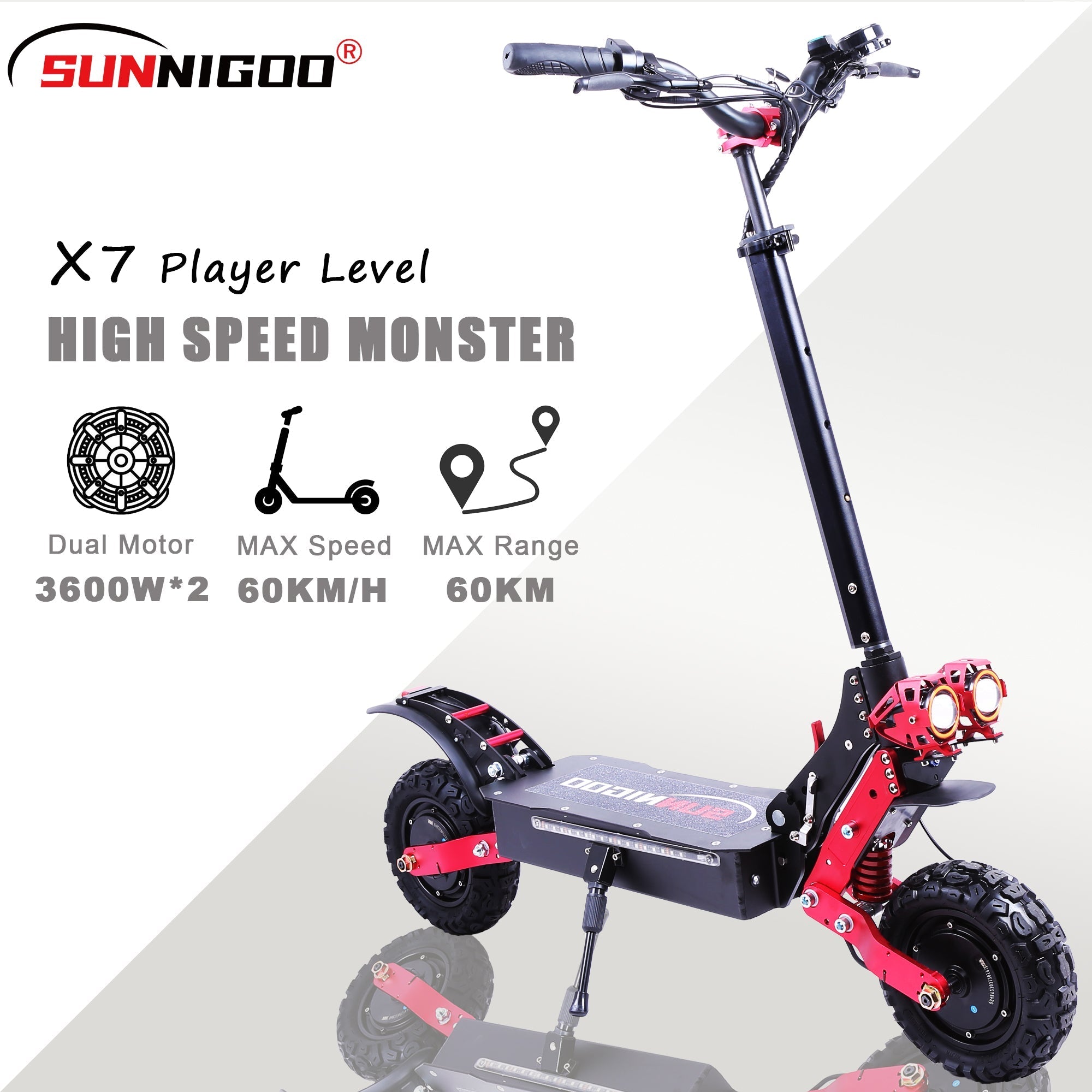 E-Scooter ES-X7 1800W*2 Doppelmotor