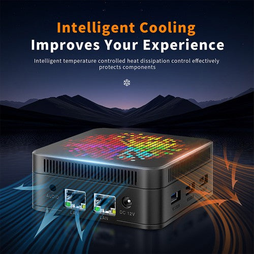 RUPA HSI-100MINI Mini-PC, Intel N100 4 Kerne, max. 3,4 GHz, 12 GB RAM, 512 GB SSD