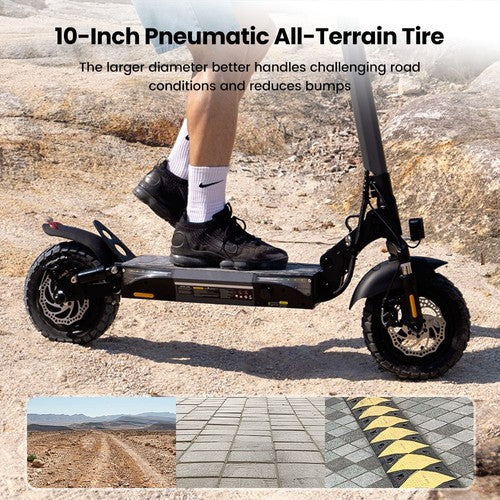 iScooter W9 E-Scooter, 1000-W-Motor, 48 V 14 Ah