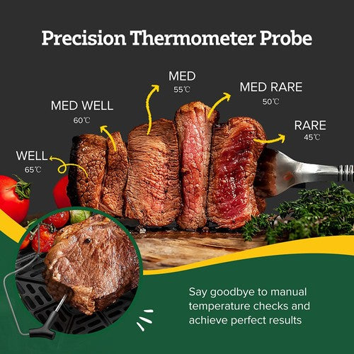 CHEFREE AF500 1700 W 6,5 l Heißluftfritteuse mit Smart Probe Thermometer