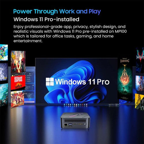 Blackview MP100 Mini-PC, AMD Ryzen 7 5700U 8 Kerne, max. 4,3 GHz, 16 GB RAM, 512 GB SSD