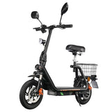 TWOFISH M5 PRO-E Elektro-Scooter mit Sitz und hinterem Korb, 500 W