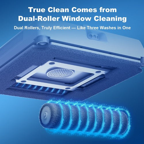 Liectroux S9 Fensterreinigungsroboter, Doppelwalzenbürsten, 6-Wege-Wasserspray, 9000 Pa
