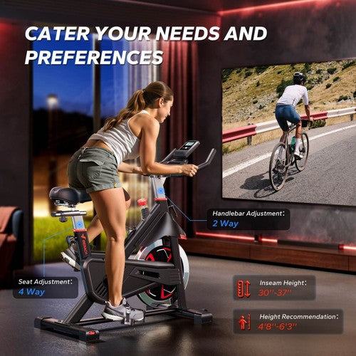 MERACH S38 Magnetisches Heimtrainer-Fahrrad, max. Belastbarkeit 136 kg