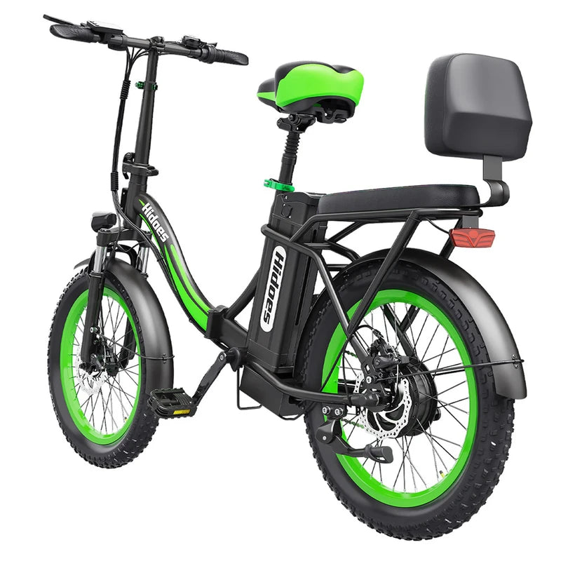 Hidoes C1 Elektrofahrrad mit 750-W-Motor im Rücksitz