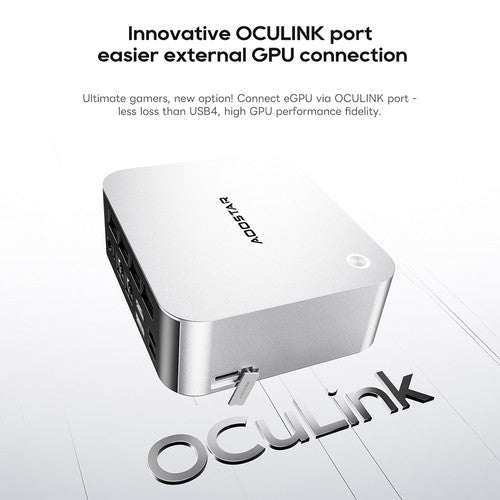 AOOSTAR MACO Mini-PC, AMD Ryzen 7 Pro 6850H 8 Kerne (max. 4,7 GHz), 24 GB LPDDR5 RAM, 1 TB SSD