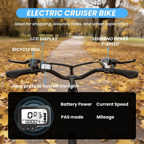 ESKUTE C100 PLUS Elektrofahrrad, 250-W-Motor, 36 V 13 Ah