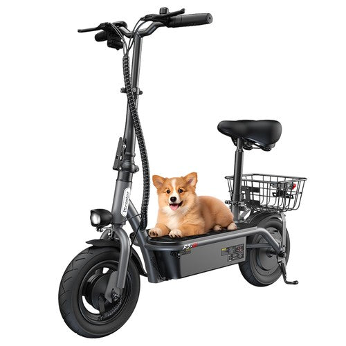 iScooter F2 E-Scooter 500 W mit Sitz und hinterem Korb