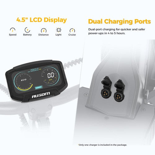 Ausom L2 E-Scooter, 2*800W Motor, 48V 15,6Ah 