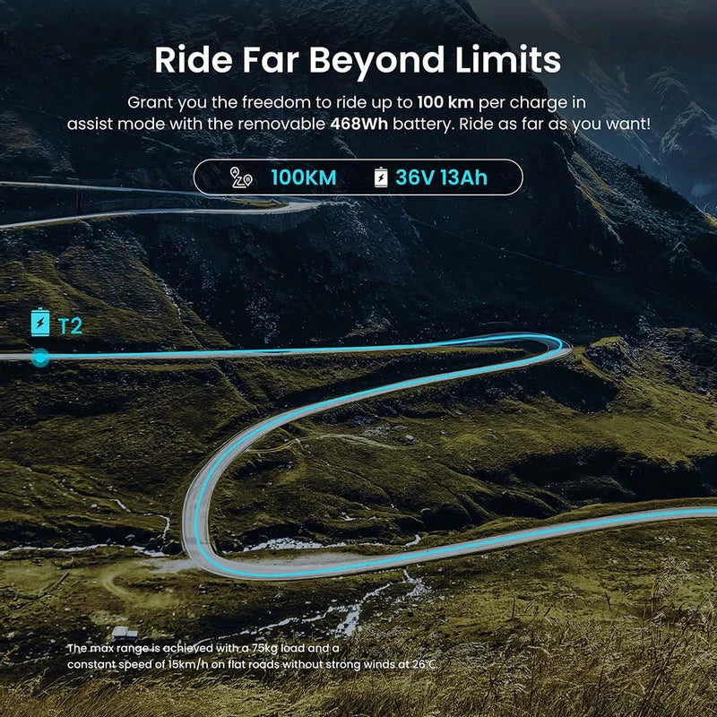 Eleglide T2 Elektrofahrrad 250W Motor 36V 13Ah