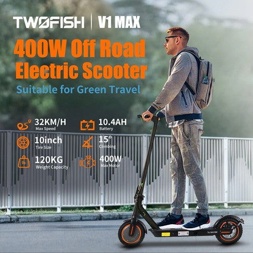TWOFISH V1 MAX E-Scooter, 400-W-Motor