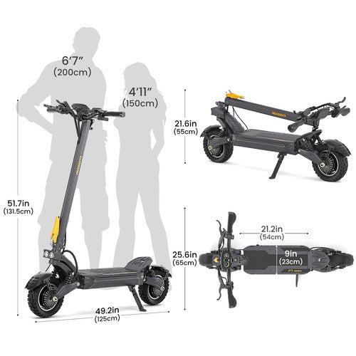 Ausom F1 Max Elektroscooter, 2*1400W Motor, 60V 20,8Ah