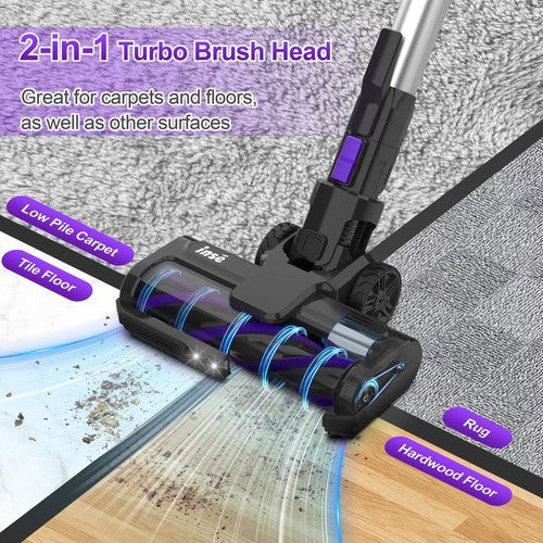 INSE S62 Kabelloser Stabstaubsauger, 30 kPa, 300 W