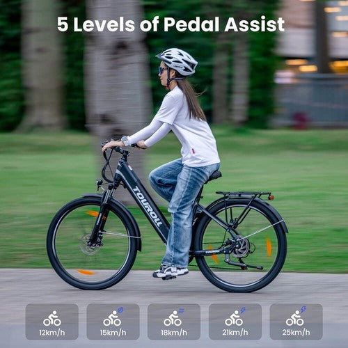 Touroll J1 ST 27,5 Zoll Elektrofahrrad mit 250W Motor 36V 15,6Ah