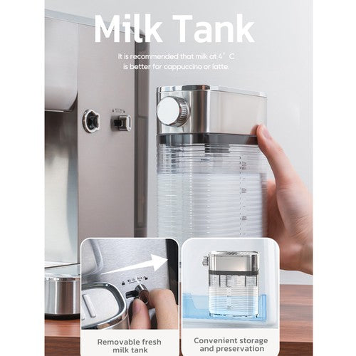 HiBREW H13A 3-in-1-Halbautomatische Kaffeemaschine, 6 Kaffeemodi