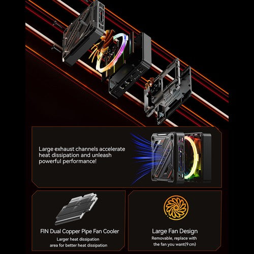 AOOSTAR GOD88 Mini-PC, AMD Ryzen 7 8845HS 8 Core Max 5,1 GHz, 32 GB DDR5 RAM 1 TB SSD