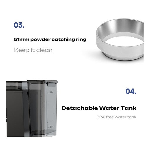 HiBREW H20 All-in-One Kaffeemaschine mit eingebautem Mahlwerk und dualer Heiß- und Kaltbrühung