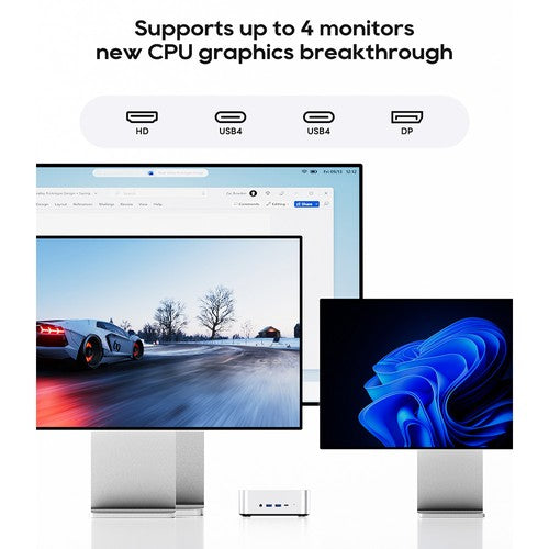 AOOSTAR MACO Mini-PC, AMD Ryzen 7 Pro 6850H 8 Kerne (max. 4,7 GHz), 24 GB LPDDR5 RAM, 1 TB SSD